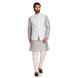 Symbol Men's Cotton Blend Printed Kurta Pyjama Set