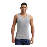 Men Super Combed Cotton Rib Round Neck Sleeveless Vest Regular Fit
