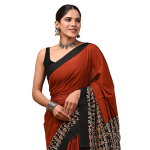 Crafts Moda Mulmul Cotton Saree for Women with Blouse Piece, Lightweight sari
