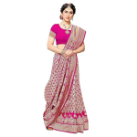 Women's Trendy Banarasi Kanjivaram Navy Color Art Silk Saree with Blouse Material