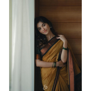 Women's Kanjivaram Soft Silk Saree For Wedding Banarasi Style Sari With Blouse Piece