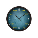 Teal Green Round Printed 31cm Analogue Wall Clock