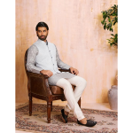 Symbol Men's Cotton Blend Printed Kurta Pyjama Set