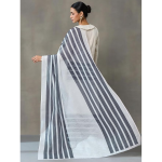 Women's Cotton Linen Printed Saree with Unstitched Blouse Piece