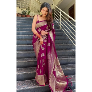 Women's Pure Kanjivaram Silk Saree Soft Design With Blouse Piece For Wedding