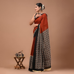 Crafts Moda Mulmul Cotton Saree for Women with Blouse Piece, Lightweight sari