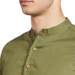 Symbol Men's Cotton Solid Long Kurta Pyjama Set
