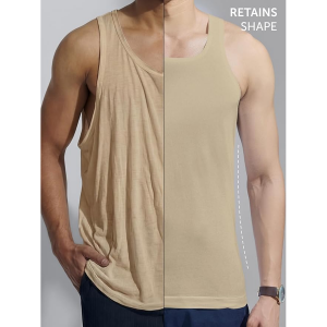 Cotton Square Neck Seamless Vest | Invisible Vest for Man, Seamless Inner for Men