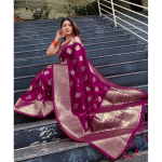 Women's Pure Kanjivaram Silk Saree Soft Design With Blouse Piece For Wedding