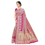 Women's Trendy Banarasi Kanjivaram Navy Color Art Silk Saree with Blouse Material